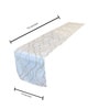 Swirls White Cotton (72 x13) Inch Table Runner