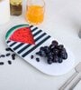 White Oval Marble Watermelon (14 x 6 Inches)Appetizer Platter