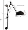 Swivel Arm Black Wall Light