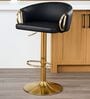 Swivel Bar Chair In Black Color