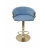 Swivel Bar Chair In Blue Color