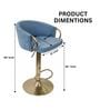 Swivel Bar Chair In Blue Color