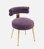 Swizzy Velvet Dining Chair In Purple Colour