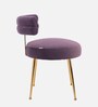 Swizzy Velvet Dining Chair In Purple Colour