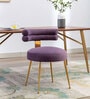 Swizzy Velvet Dining Chair In Purple Colour