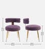 Swizzy Velvet Dining Chair In Purple Colour