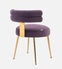 Swizzy Velvet Dining Chair In Purple Colour