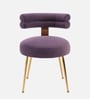Swizzy Velvet Dining Chair In Purple Colour