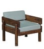 Swoon Sheesham Wood 1 seater Sofa in Provincial Teak Finish Swoon Sheesham Wood 1 seater Sofa in Provincial Teak Finish