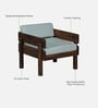 Swoon Sheesham Wood 1 seater Sofa in Provincial Teak Finish Swoon Sheesham Wood 1 seater Sofa in Provincial Teak Finish