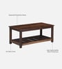 Swoon Sheesham Wood Coffee Table in Provincial Teak Finish Swoon Sheesham Wood Coffee Table in Provincial Teak Finish