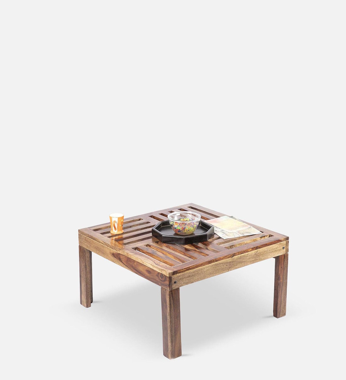 Buy Sydney Coffee Table in Teak Finish by Ikiriya Online Square