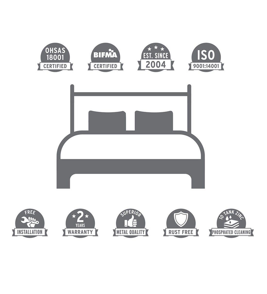 Buy Metallika Sydney Single Bed in Black Finish by Furniturekraft