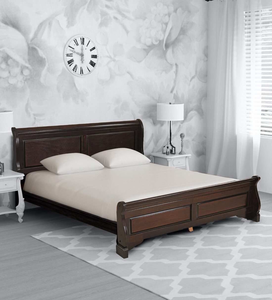 Buy Sydney Queen size Bed by Royaloak Online Transitional Queen Size