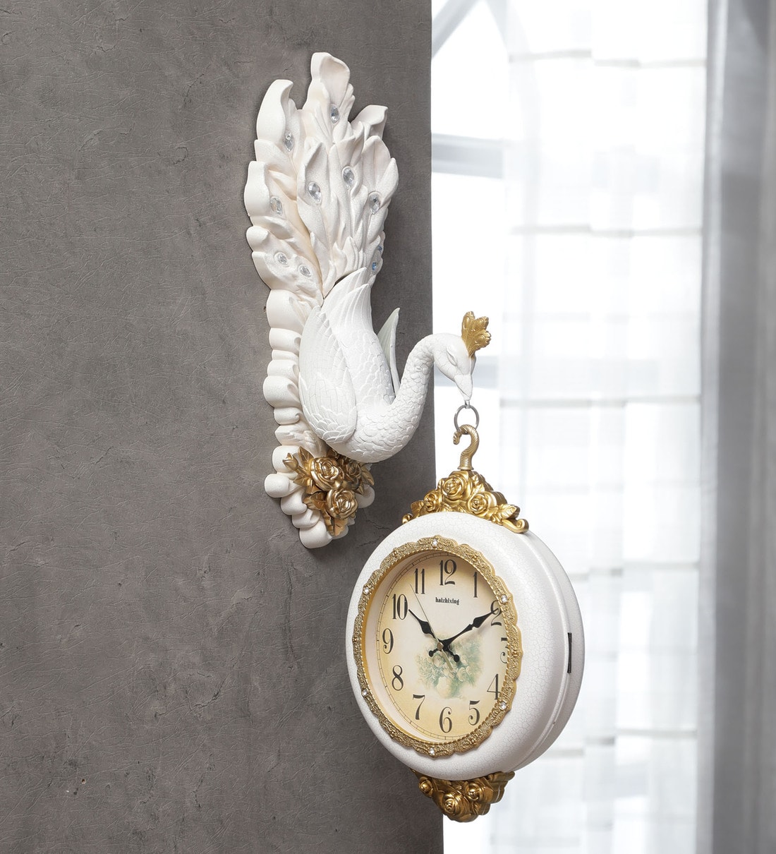Buy White Plastic Peacock Modern Wall Clock at 4 OFF by FunkyDecors