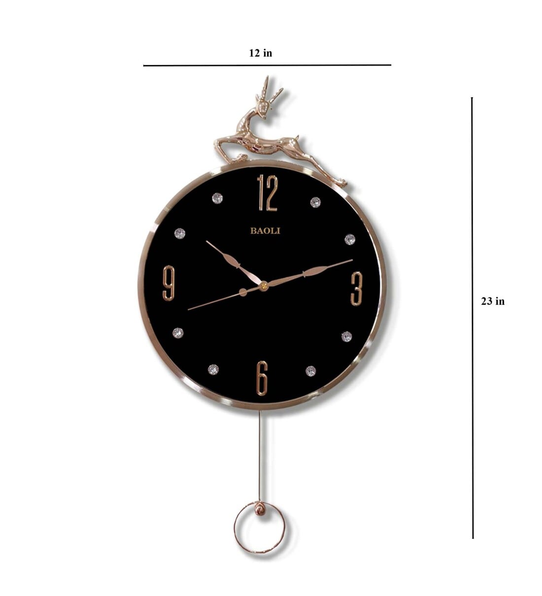Buy Synthetic Rose Gold Pendulum Wall Clock By FunkyDecors Online Pendulum Clocks Wall
