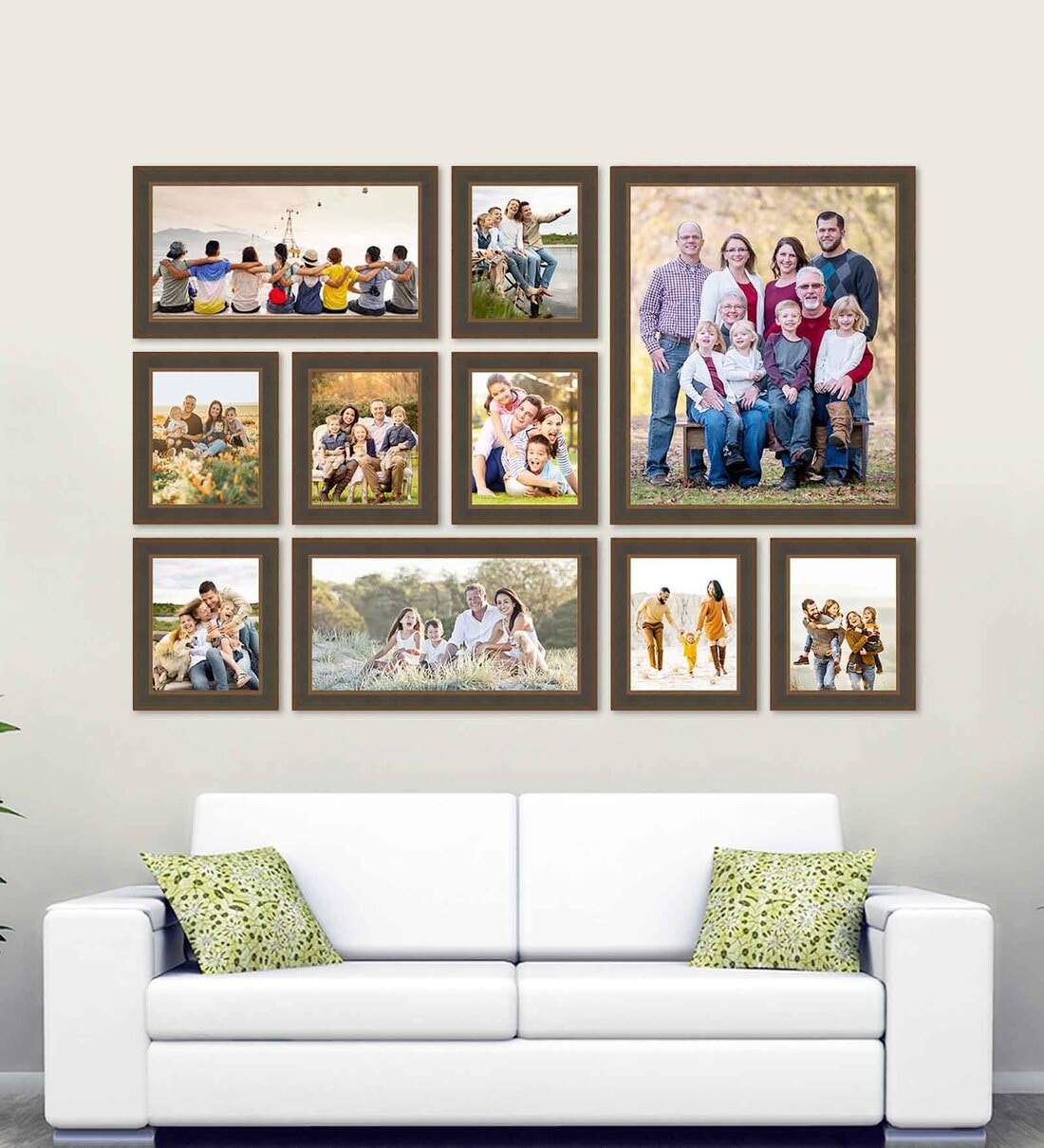 Buy Grey Synthetic Wood Athena Set Of 10 Collage Photo Frames at 14% ...