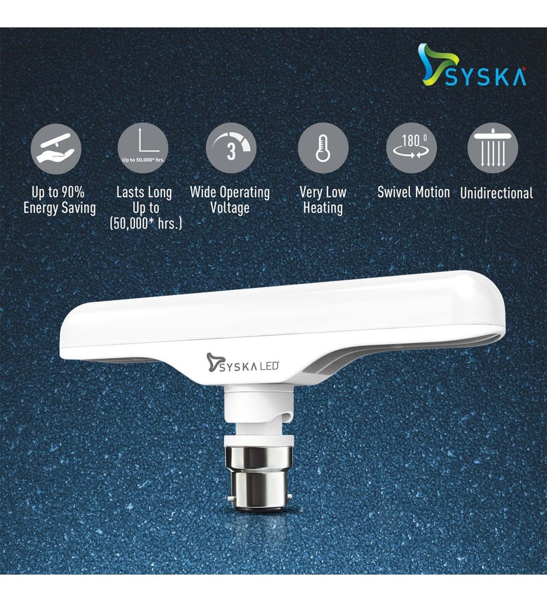 syska led tube light holder