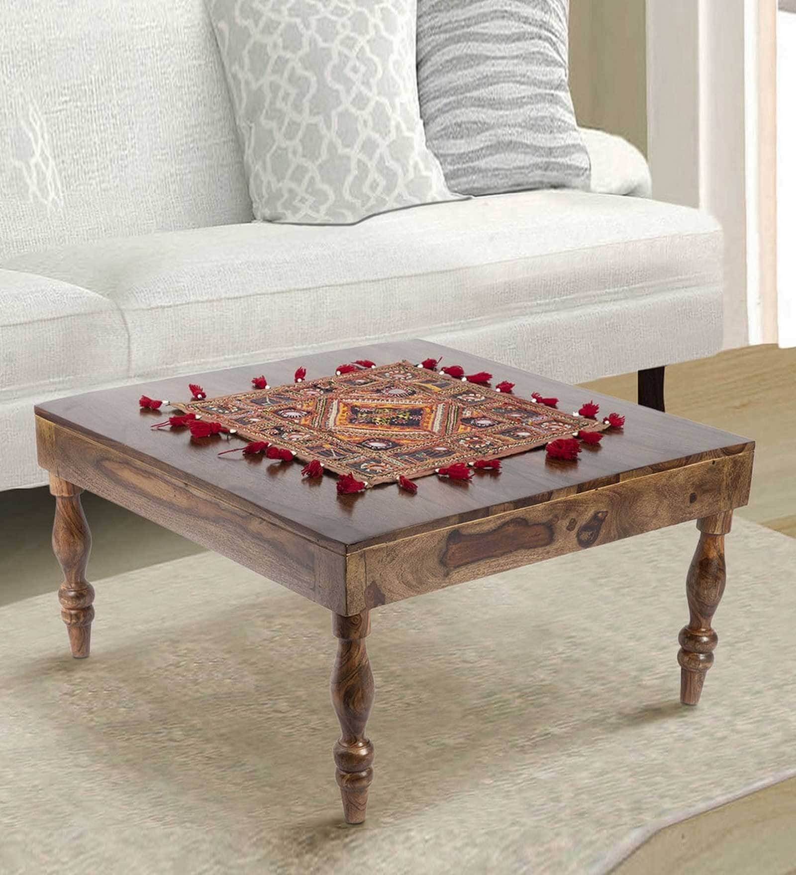 Sydney Sheesham Wood Coffee Table in Teak Finish