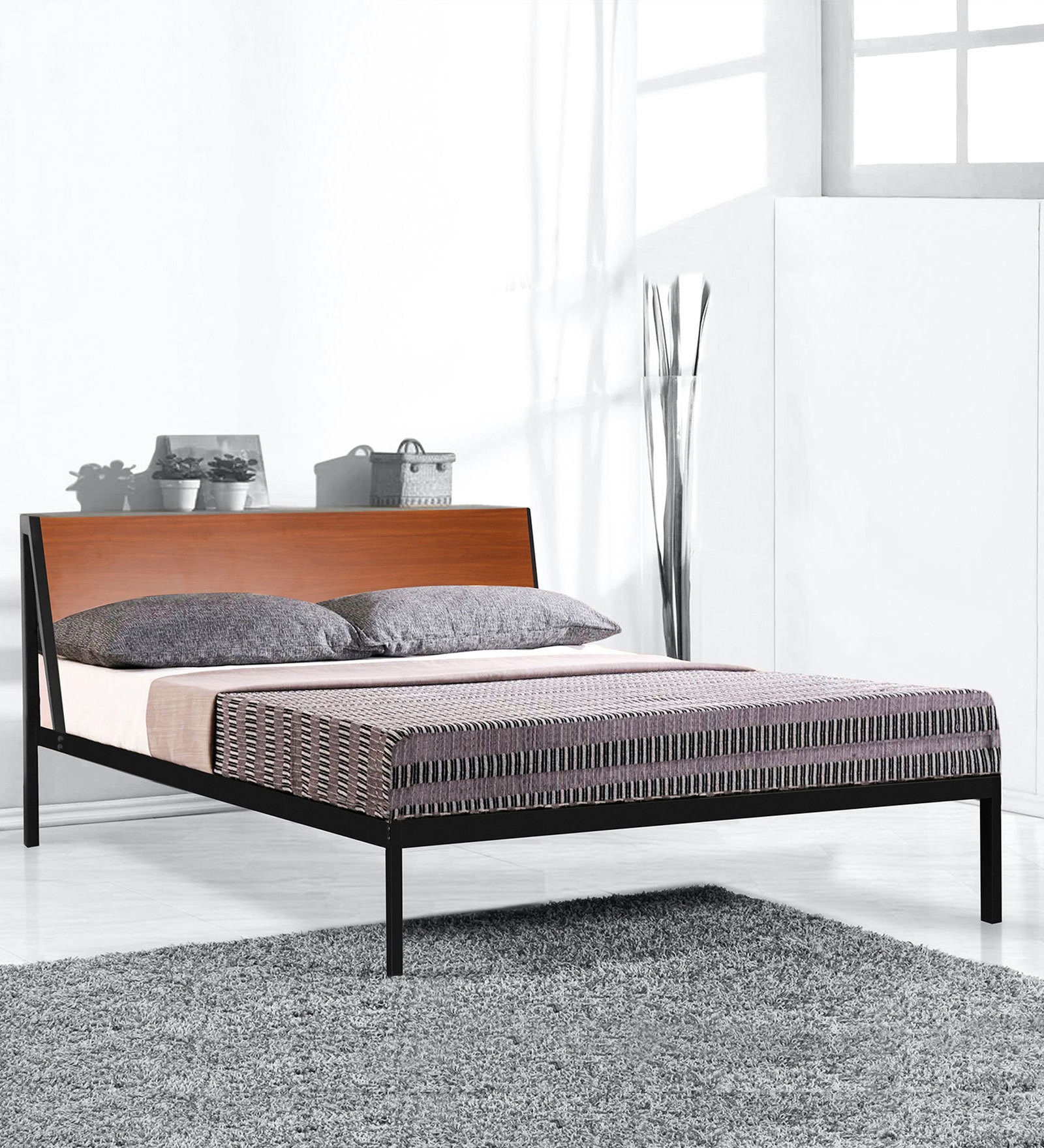 Buy Sydney Queen Bed in Walnut Finish at 30 OFF by Trevi Furniture