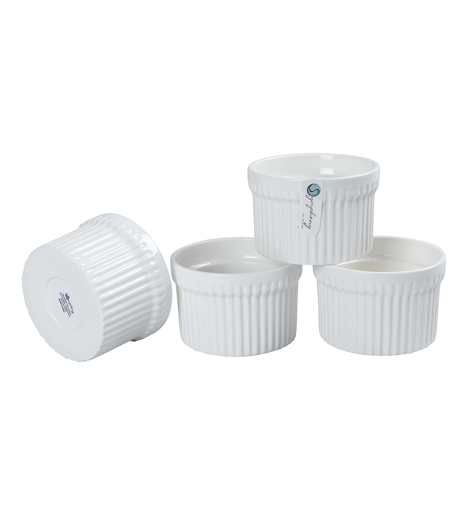Buy Symphony 4 Piece Ramekin Bowl Set, Small, White Online Dip Bowls