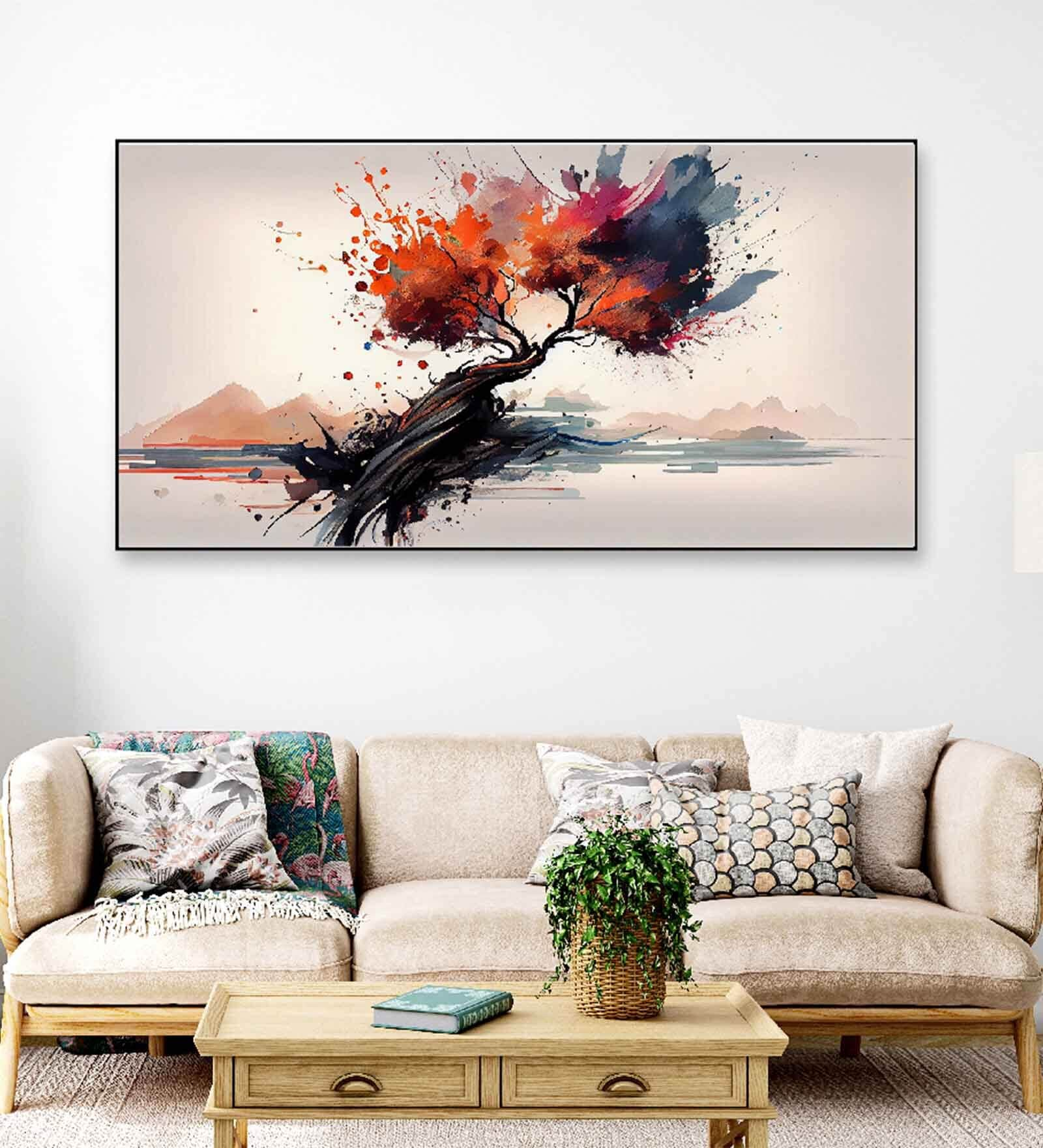 Buy Symphony Vibrant Multicolour Canvas Art Print at 45% OFF by ...