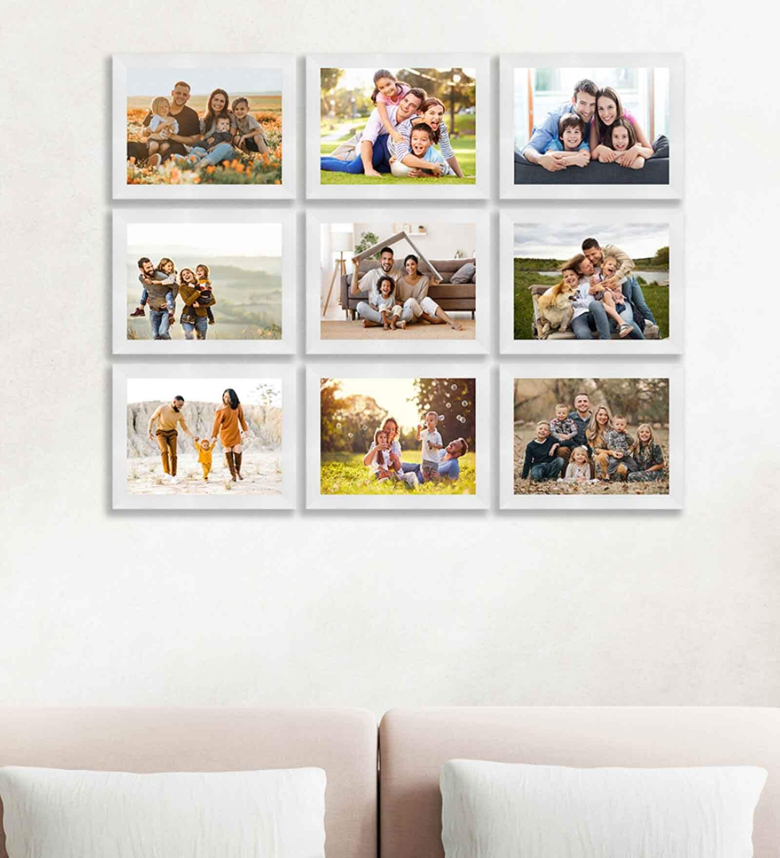 Buy Set of 9 Synthetic Wood Collage Photo Frames at 24% OFF by Elegant ...