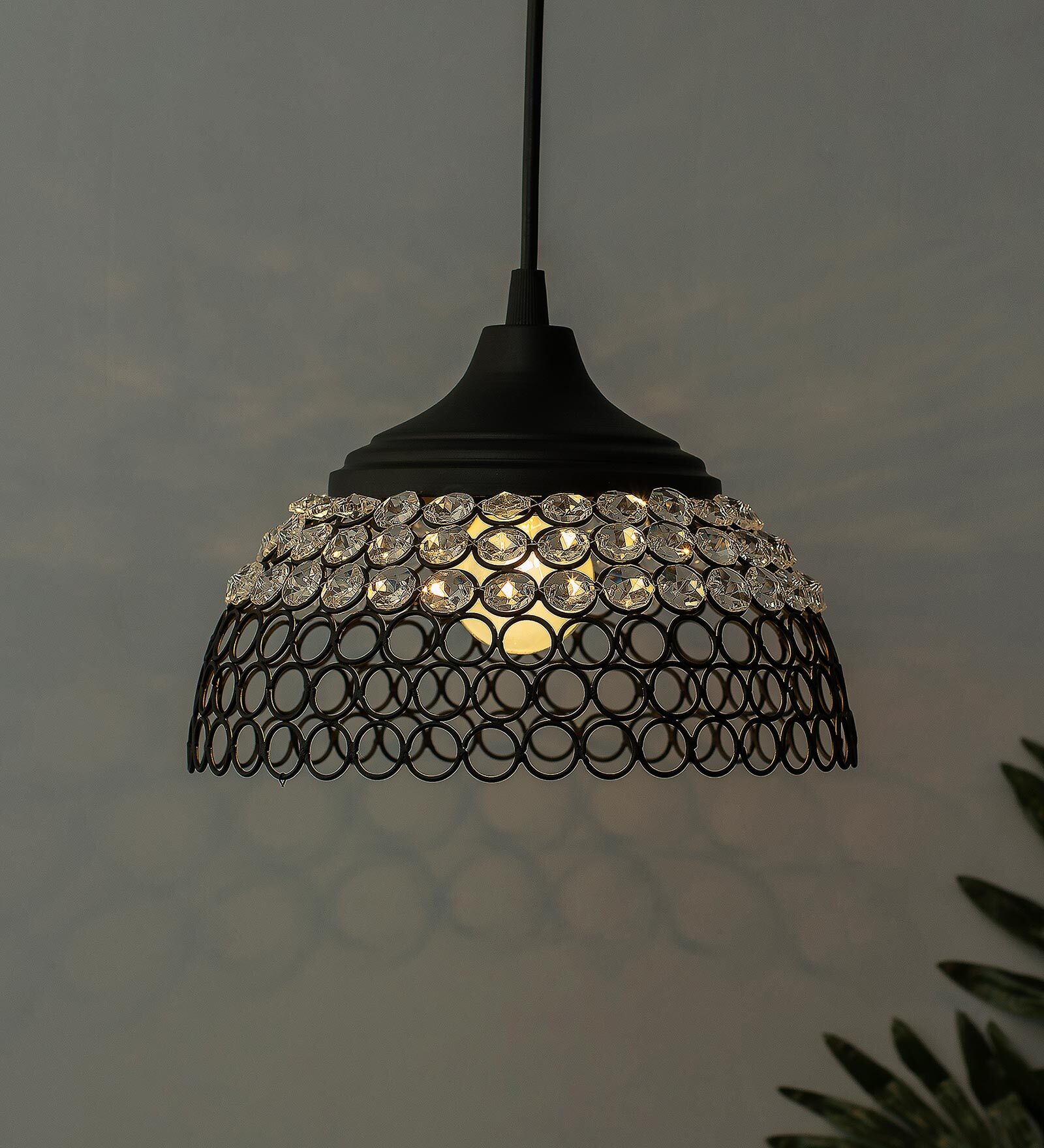 Syra Black Metal Hanging Light