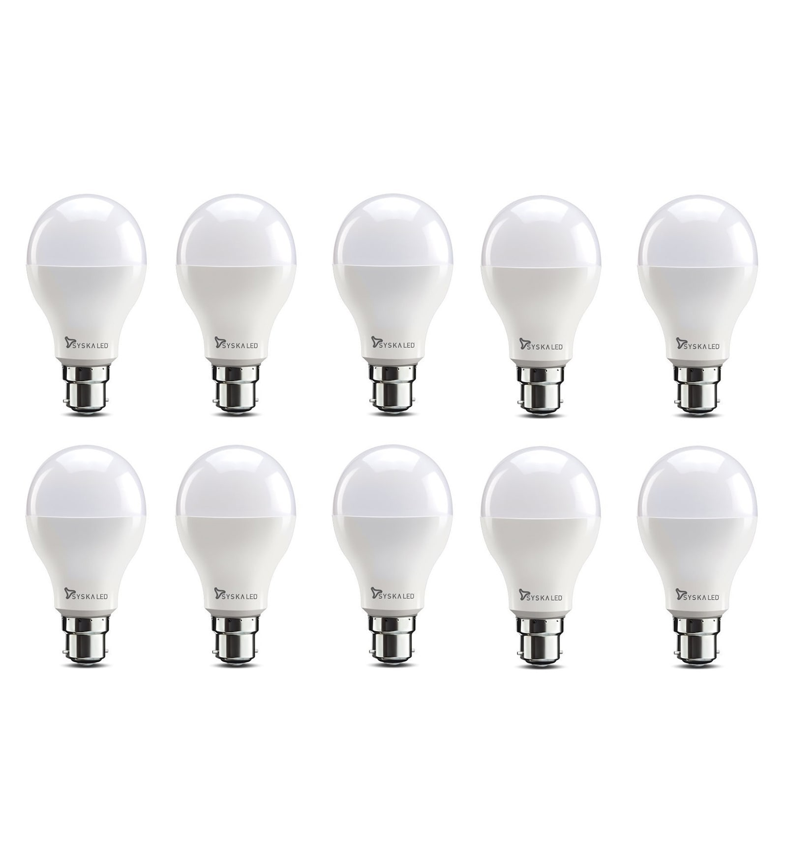 Buy Syska B22 12-Watt LED Bulb (Pack of 10, Warm White/Yellow ) Online ...