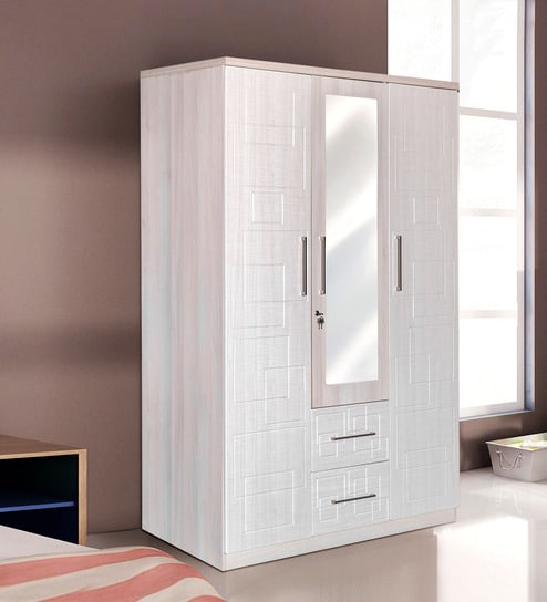 Buy Symmetry 3 Door Wardrobe In Mouldau Colour By Bold Bella