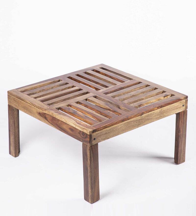 Buy Sydney Coffee Table in Teak Finish by Ikiriya Online Square