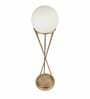 Athens White Glass Shade Table Lamp With Iron & Brass Base