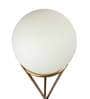 Athens White Glass Shade Table Lamp With Iron & Brass Base