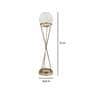 Athens White Glass Shade Table Lamp With Iron & Brass Base
