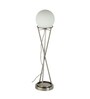 Biped White Glass Shade Table Lamp With Iron & Brass Base