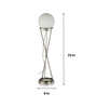 Biped White Glass Shade Table Lamp With Iron & Brass Base