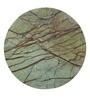 Sycamore Round Side Table in Black Finish With Marble Top