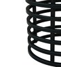 Sycamore Round Side Table in Black Finish With Marble Top