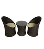 Sydney Wicker Table And Chair Set In Brown Dual Tone Finish