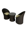 Sydney Wicker Table And Chair Set In Brown Dual Tone Finish