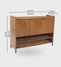 Sylvan Wooden  Shoe Cabinet In Walnut Colour