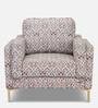 Durian Sylvie Fabric 1 Seater Sofa in Grey & Pink Colour