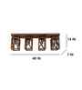 Symmetric 4 Lights Brown Solid Wood Flush Mounted Ceiling Light