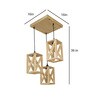 Symmetric Beige Solid Wood Cluster Hanging Lights