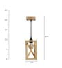 Symmetric Beige Solid Wood Single Hanging Light
