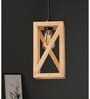Symmetric Beige Solid Wood Single Hanging Light