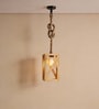 Symmetric Beige Solid Wood Single Hanging Light