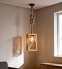 Symmetric Beige Solid Wood Single Hanging Light