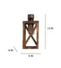 Symmetric Brown Solid Wood Wall Sconces