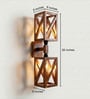 Symmetric Wooden Novelty Wall Light (Natural Wood)